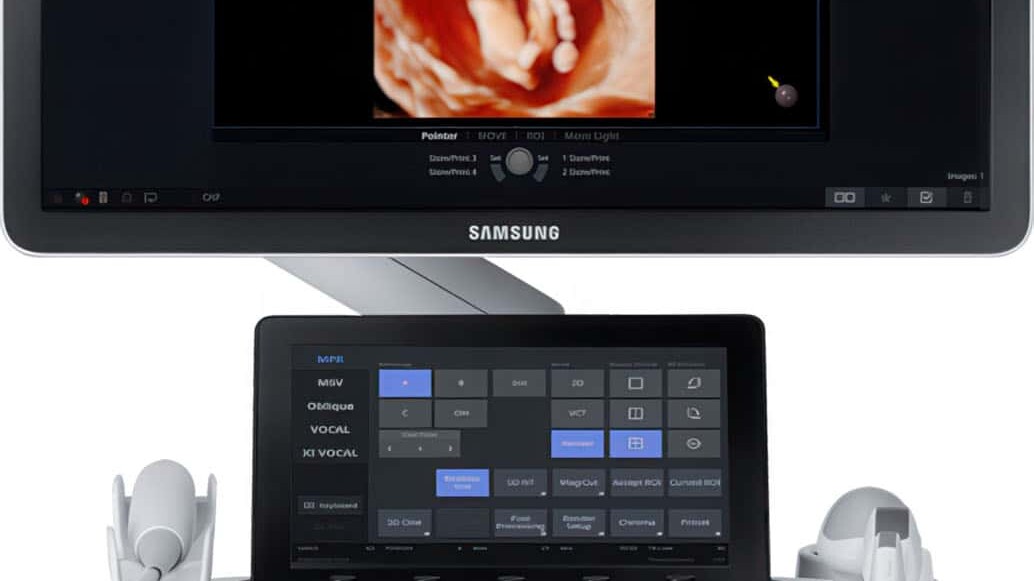 Samsung HS40 Veterinär-Ultraschallsystem auf Trolley