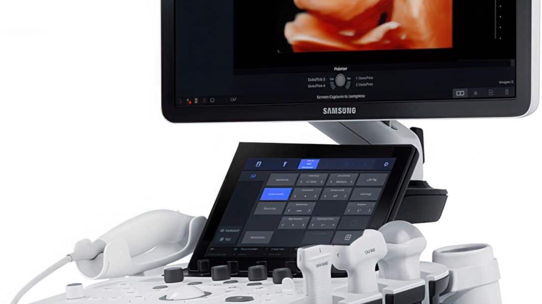 Samsung HS40 Veterinär-Ultraschallsystem auf Trolley